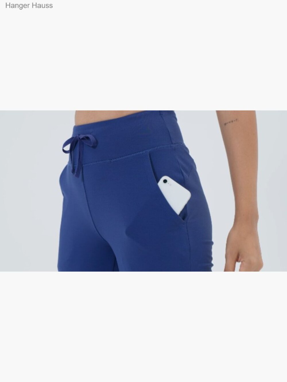 Fleece Lined Wide Leg Sweatpants Petite Thermal Yoga Pants with Pockets - Picture 7 of 7